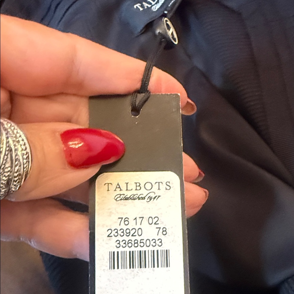 Talbots NWT 100 % cotton notched step lap collar 3/4 cuffed sleeve Sz 10 jacket - Picture 13 of 13